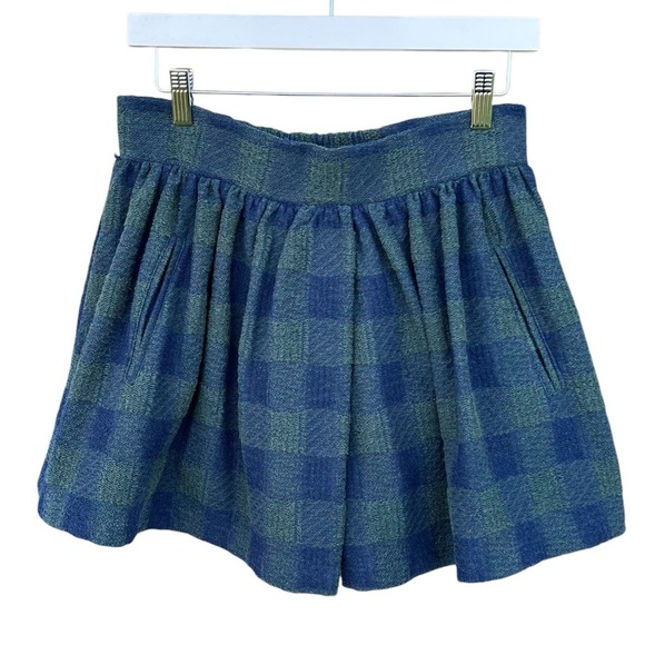 Free People Holly Go Lightly Plaid Mini Skirt Evergreen School Girl Vibes Medium - Picture 1 of 10